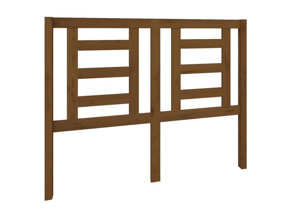 Honey brown headboard 126x4x100 cm Solid pine wood 57489ZHDD