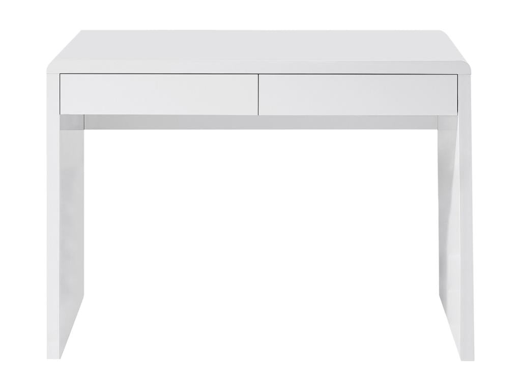 Desk with 2 drawers - MDF - White lacquer - Sunmeub 08799LFMJ